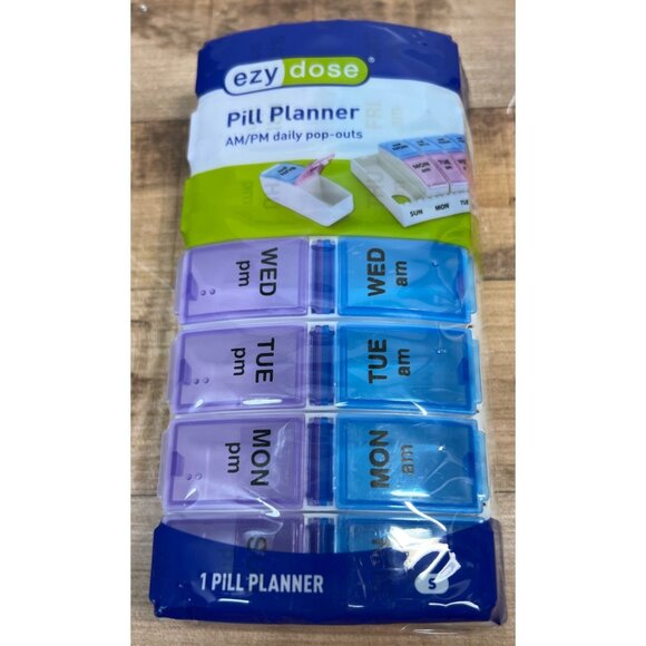 Ezy Dose Weekly AM/PM Pill Planner Organizer - Picture 1 of 3